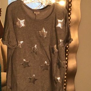 Sparkle sparkle! Heather grey top